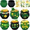 St. Patrick’s Day Crafts for Kids – 24 Pack DIY Pot of Gold Cutouts with Shamrock, Gold Coins & Leprechaun Hat Stickers for Classroom & Home Activities